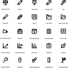 Objects Line Vector Icons 5