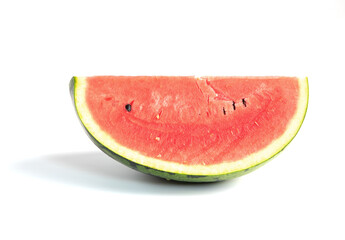 Sliced of watermelon isolated on white background