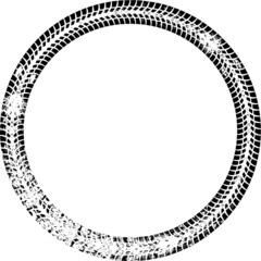 Vector Print Textured Tire Track . border frame . Design Element .Bike thread silhouette