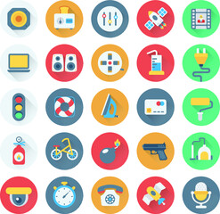 Science and Technology Colored Vector Icons 8