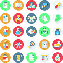 Science and Technology Colored Vector Icons 12