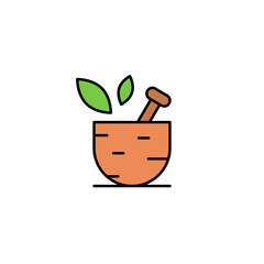 mortar for herbal icon