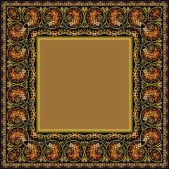 Vector decorative floral ethnic illustration