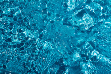 Summer ice crystal clear water ripples