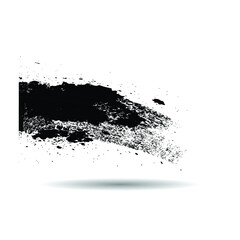 Grunge paint brush stroke design element . Vector