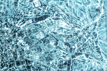 Cool and transparent ice cubes in summer