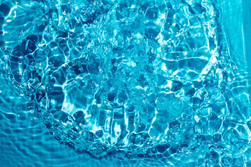 Cool and transparent ice cubes in summer