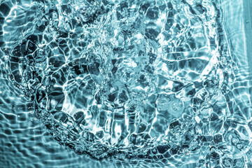 Cool and transparent ice cubes in summer