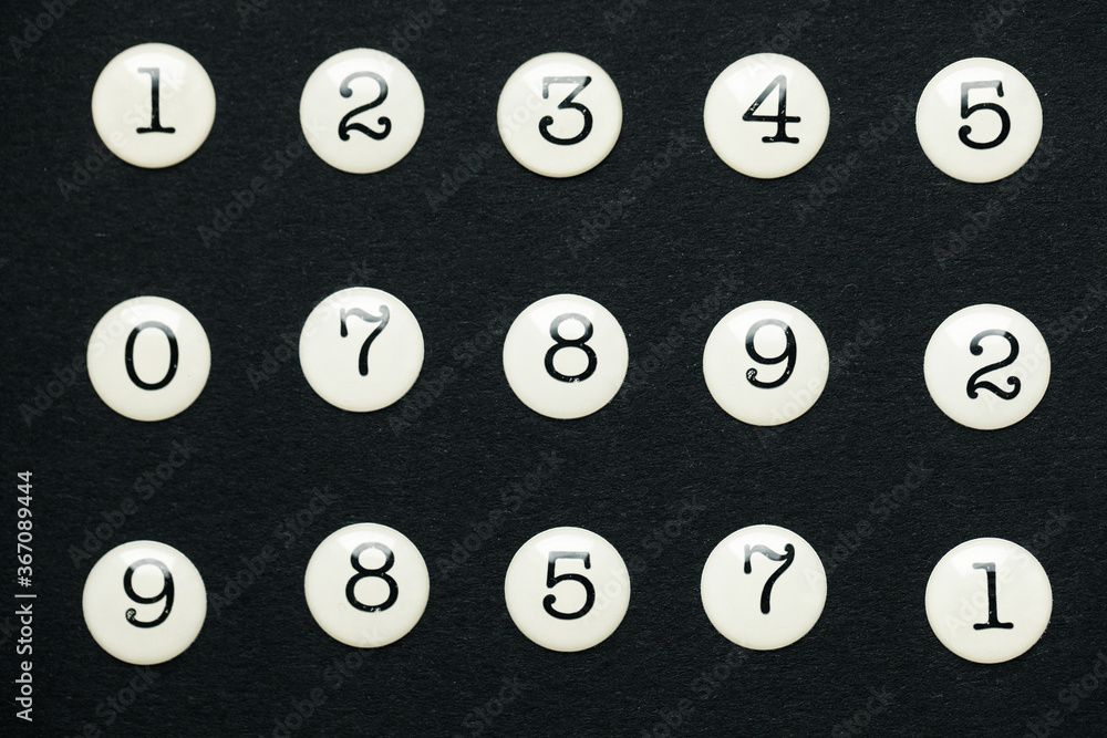 Poster background of numbers. from zero to nine. seamless texture with color. mathematic backdrop. random. 
