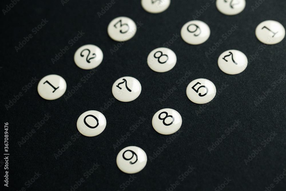 Poster background of numbers. from zero to nine. seamless texture with color. mathematic backdrop. random. 
