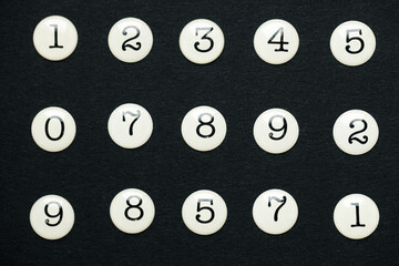 Background of numbers. from zero to nine. Seamless texture with Color. Mathematic backdrop. Random....