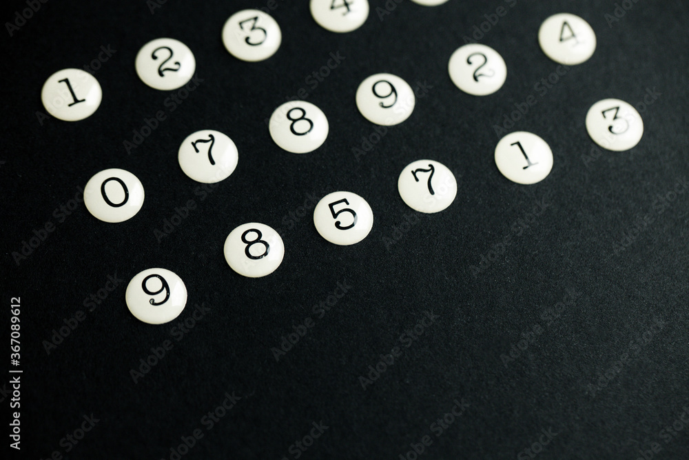 Poster background of numbers. from zero to nine. seamless texture with color. mathematic backdrop. random. 