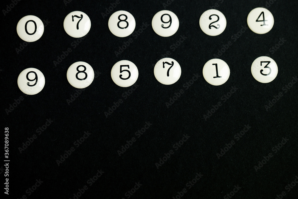 Aufkleber background of numbers. from zero to nine. seamless texture with color. mathematic backdrop. random. 