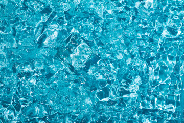Cool and transparent ice cubes in summer