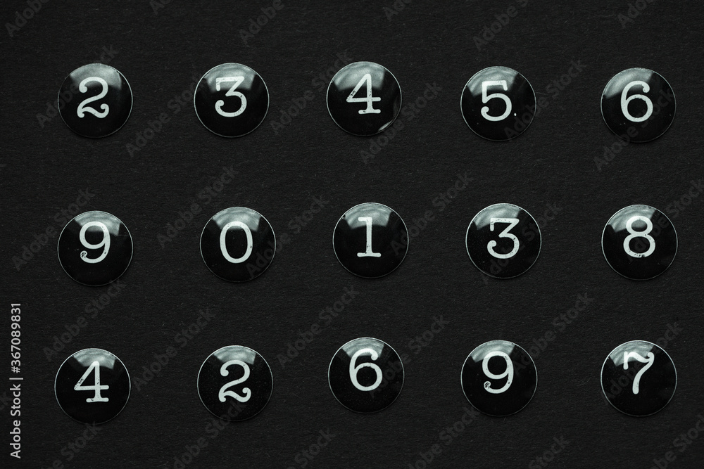 Poster background of numbers. from zero to nine. seamless texture with color. mathematic backdrop. random. 