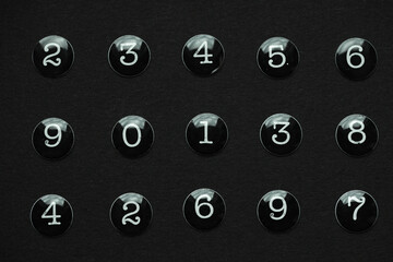Background of numbers. from zero to nine. Seamless texture with Color. Mathematic backdrop. Random....