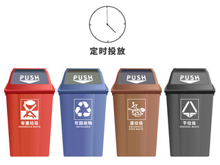 China environmental Protection garbage sorting bin