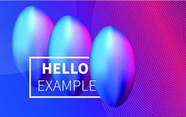 Dream poster with soft red and blue shades of ellipse