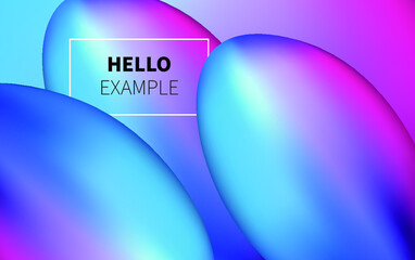 Dream poster with soft red and blue shades of ellipse