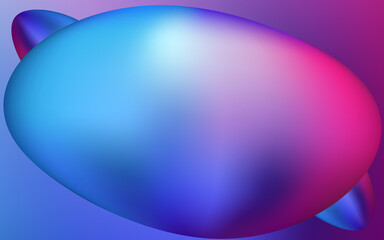 Dream poster with soft red and blue shades of ellipse