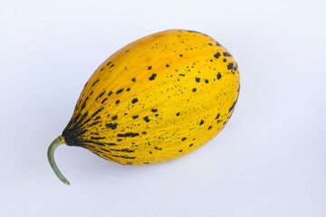 Fresh,ripe Turkish melon o white with copy space.