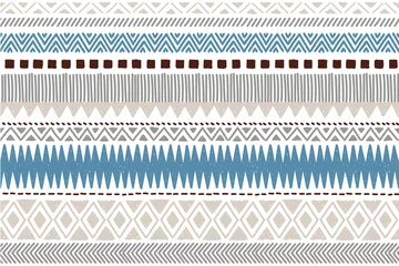Printed roller blinds Boho Style Ethnic vector seamless pattern. Tribal geometric background, boho motif, maya, aztec ornament illustration. mexican textile print texture