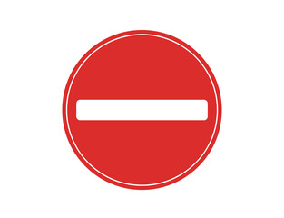 Do not enter sign. vector no entrance red circle sign.  No entrance icon.  No Entry For Vehicular Traffic Road Sign