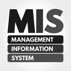 MIS - Management Information System acronym, business concept background © dizain