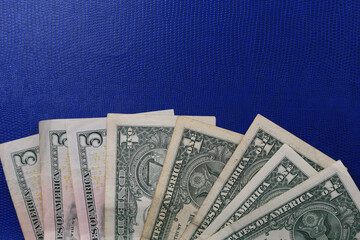 Us dollars background with copy space. Selective focus