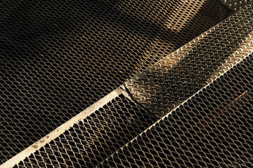 black dark steel metal texture net grunge architecture background