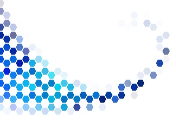 Light Pink vector pattern with colorful hexagons.