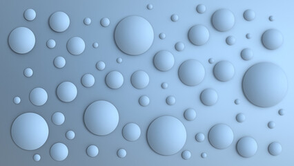 Gray-blue abstract modern background. Round shapes. Texture effect. 3D rendering