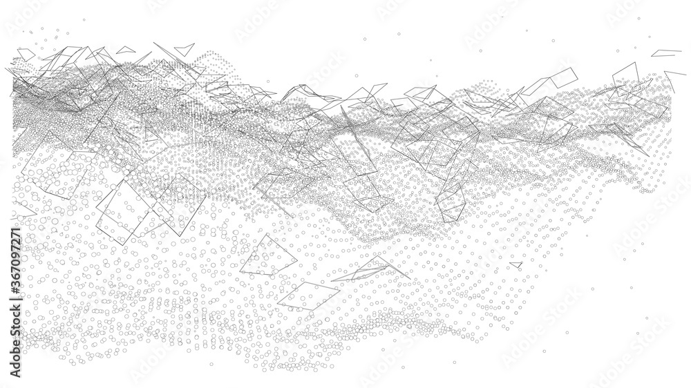 Poster background consisting of dots and lines