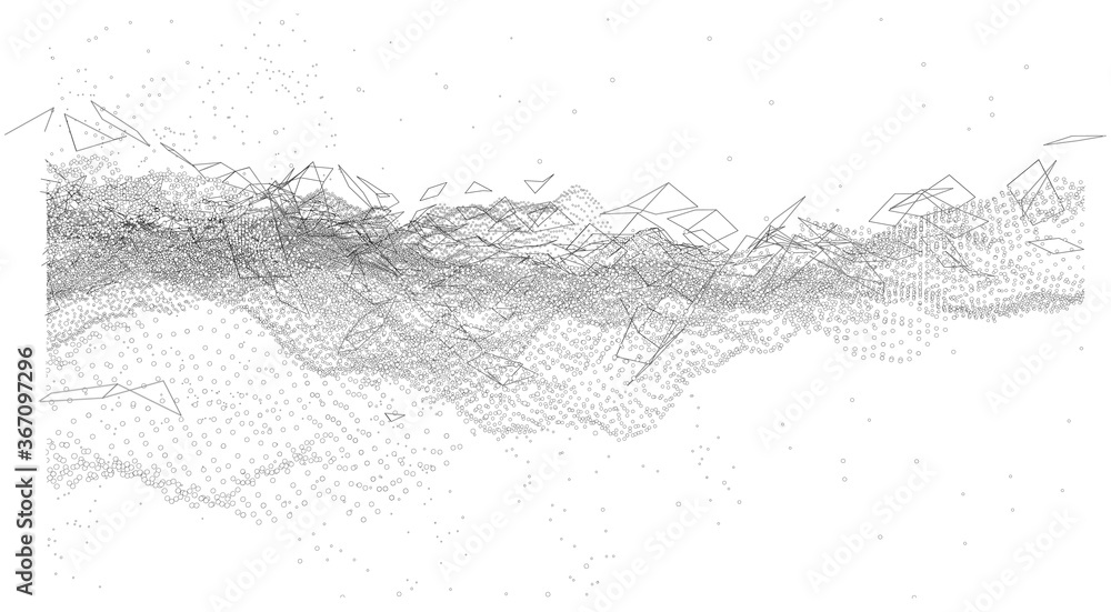 Poster background consisting of dots and lines