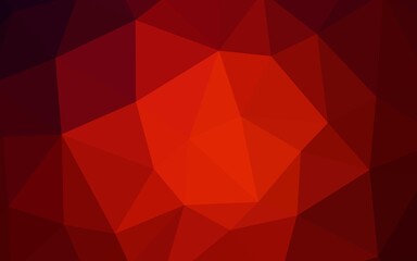Dark Red vector polygon abstract layout. Geometric illustration in Origami style with gradient.  Pattern for a brand book's backdrop.