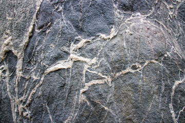 Texture of black and white alternating granite