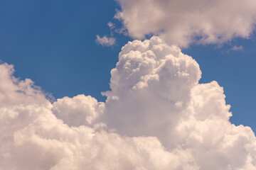 clouds shot with telelens in summer