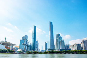 Obraz premium Skyline of Zhujiang New City, the commercial center of Guangzhou