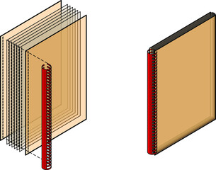Book binding technique: comb bound.