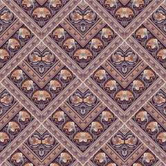 Vector nature patch pattern. Mosaic background