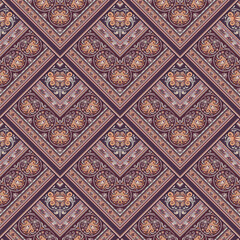 Vector nature patch pattern. Mosaic background