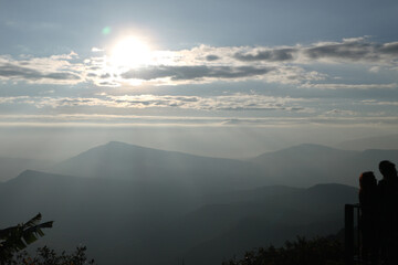 beautiful sunrise at Phu Rua National Park, Phu Rua National Park, Loei, Thailand