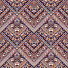 Vector nature patch pattern. Mosaic background