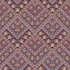 Vector nature patch pattern. Mosaic background