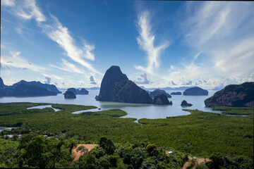 Sametnangshe landscape view located in Phang-nga, Thailand.