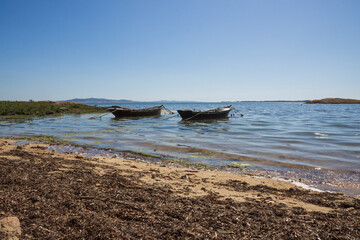 Fisherman boat on the beach