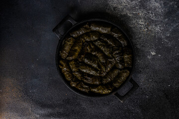 Traditional georgian tolma dish