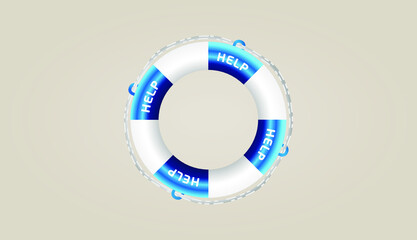 Naklejka premium Vector Lifebuoy icon. Help Symbol. Safety Illustration.