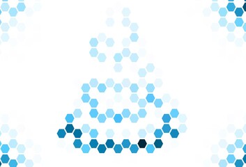 Light Pink, Blue vector pattern with colorful hexagons.