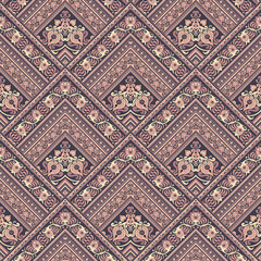 Vector nature patch pattern. Mosaic background